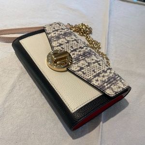 Purse Cole Haan snakeskin bag.  7.5in x 4.5 in Black, cream, red and light pink